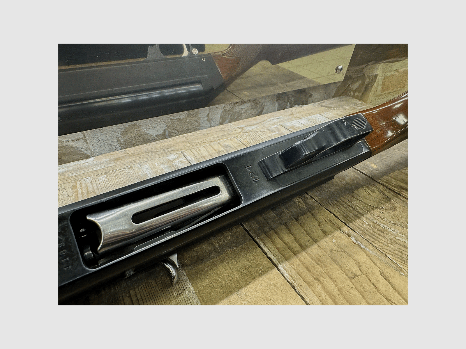 GEBRAUCHT – SEMIAUTOMATISCHES GEWEHR – BENELLI MOD. 121 Kal. 12, Bild 5 von 6