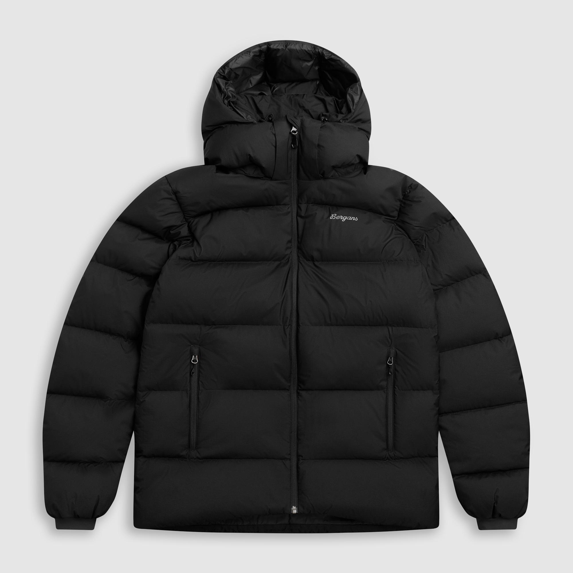Bergans Lava Warm Down Jacket met Kap voor Mannen Zwart/Grijs XL