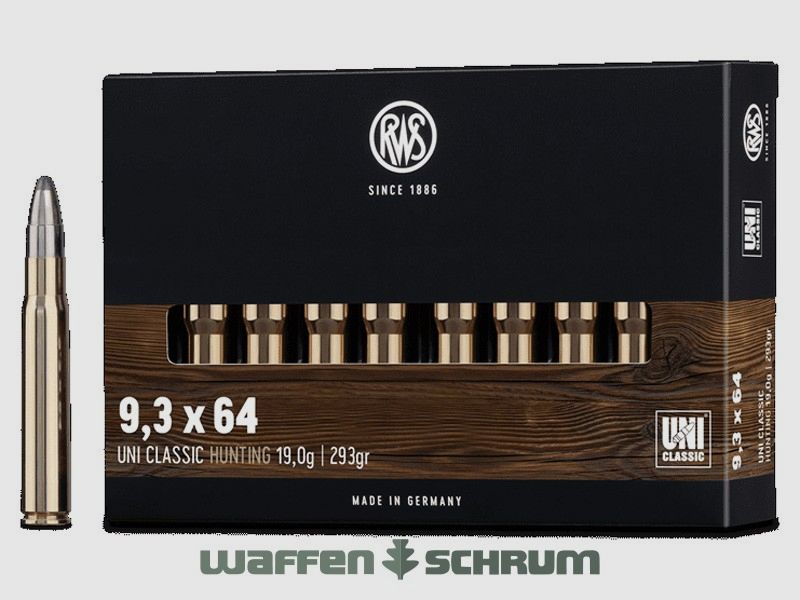 RWS 9,3x64 UNI Classic 19,0g - 293gr