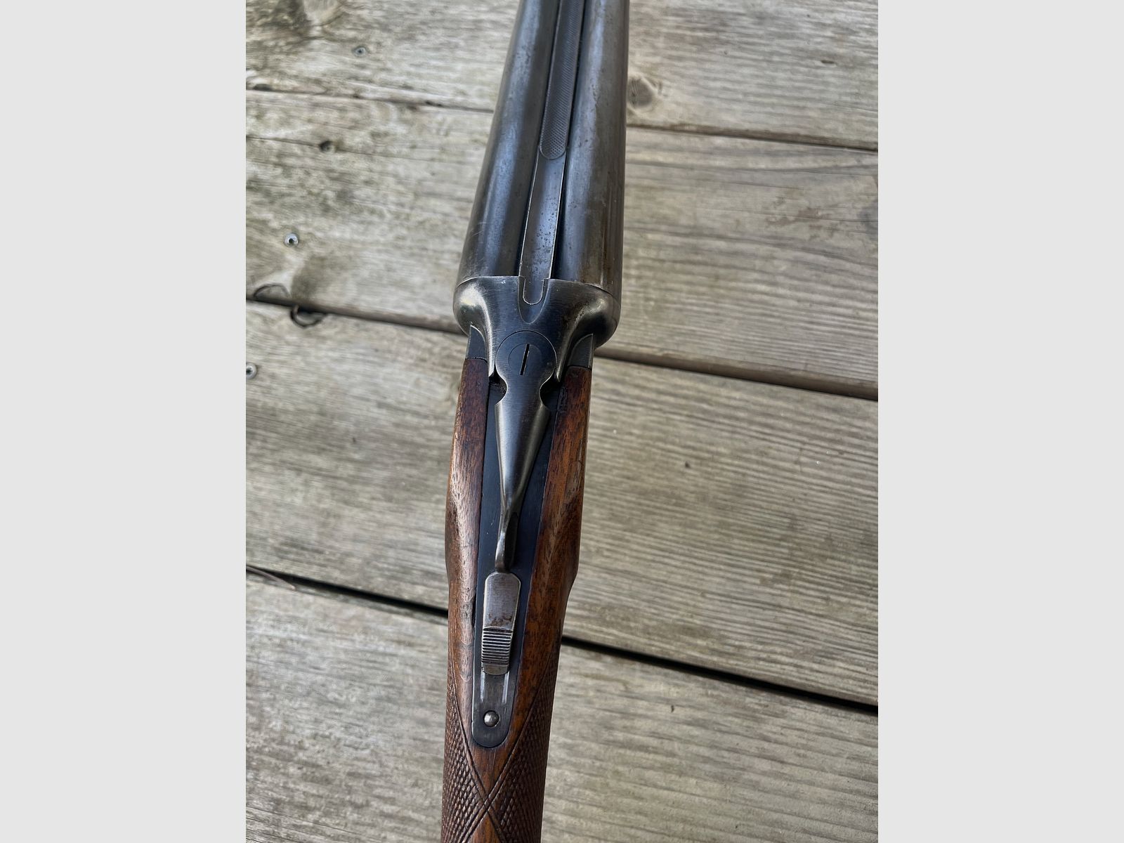 Französische Doppelflinte Manfucature d'armes de Chatellerault (MAC) Kaliber 16/65 mit Doppelabzug