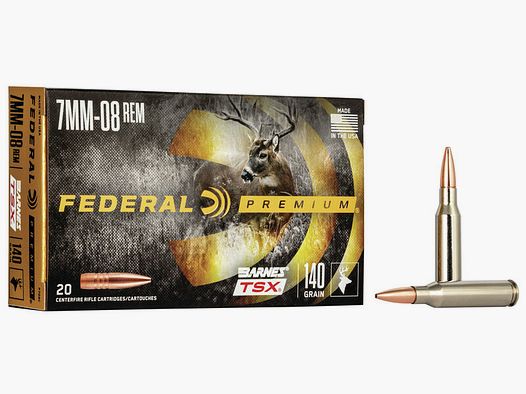 Federal Premium Barnes TSX 7mm-08 Rem. 140GR HP 20 Patronen