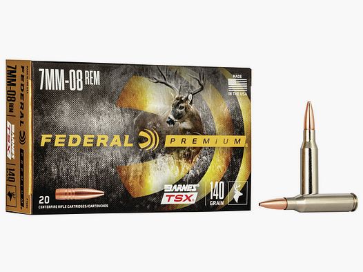 Federal Premium Barnes TSX 7mm-08 Rem. 140GR HP 20 cartouches