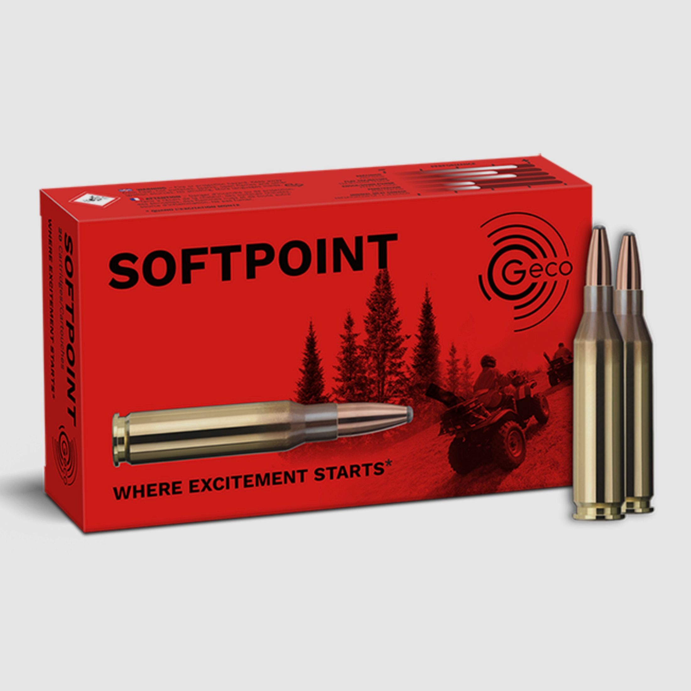 GECO .243 Win. SOFTPOINT 6,8g munición de rifle 20 unidades.