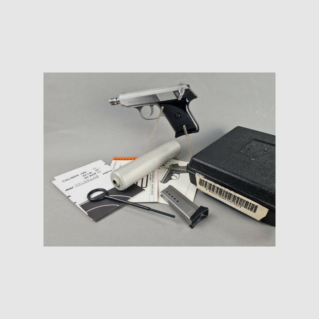 Walther INTERARMS TPH (stainless) mit Schalldämpfer