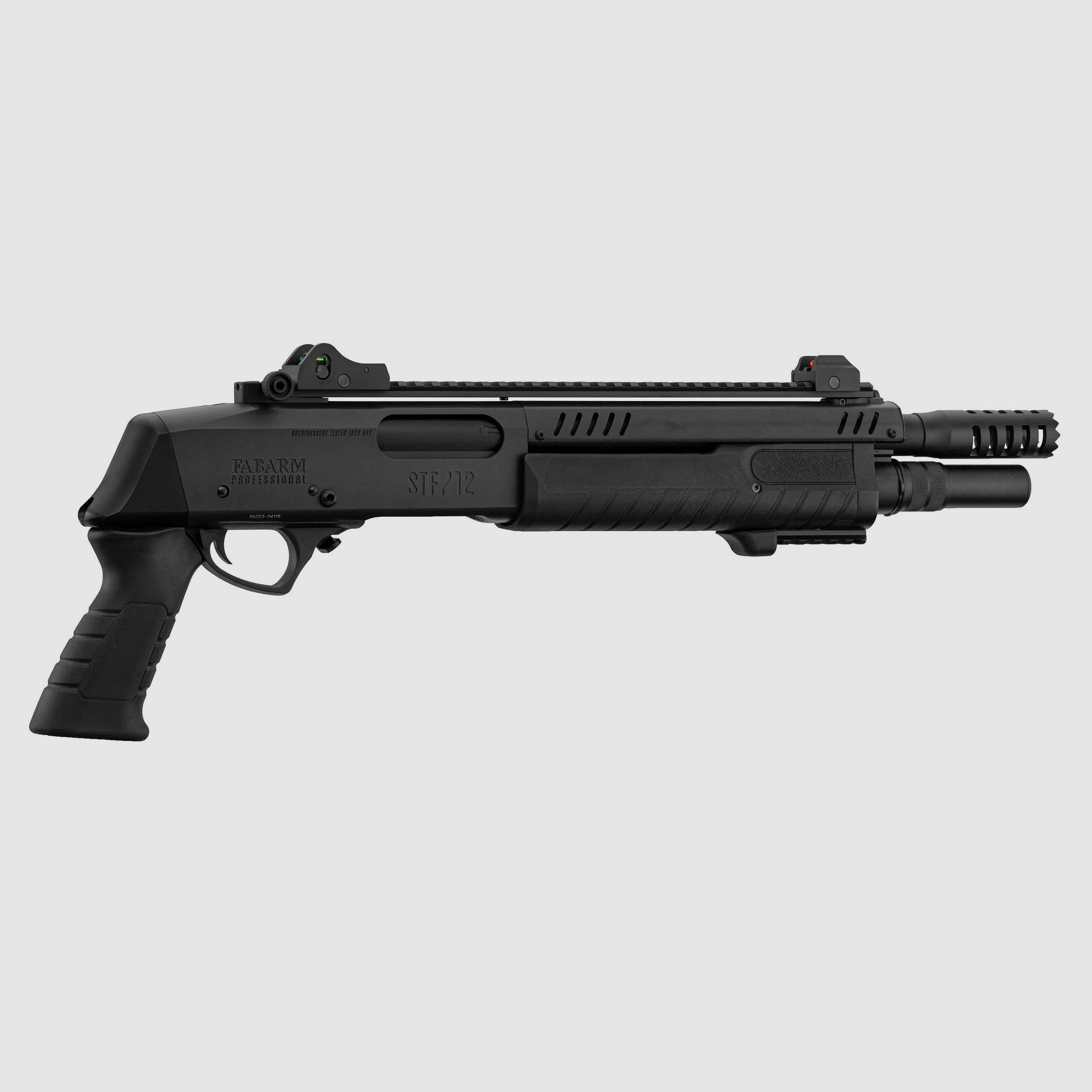 BO MANUFACTURE Réplique fusil à pompe FABARM STF12 Short noir Gaz, image 1 sur 6