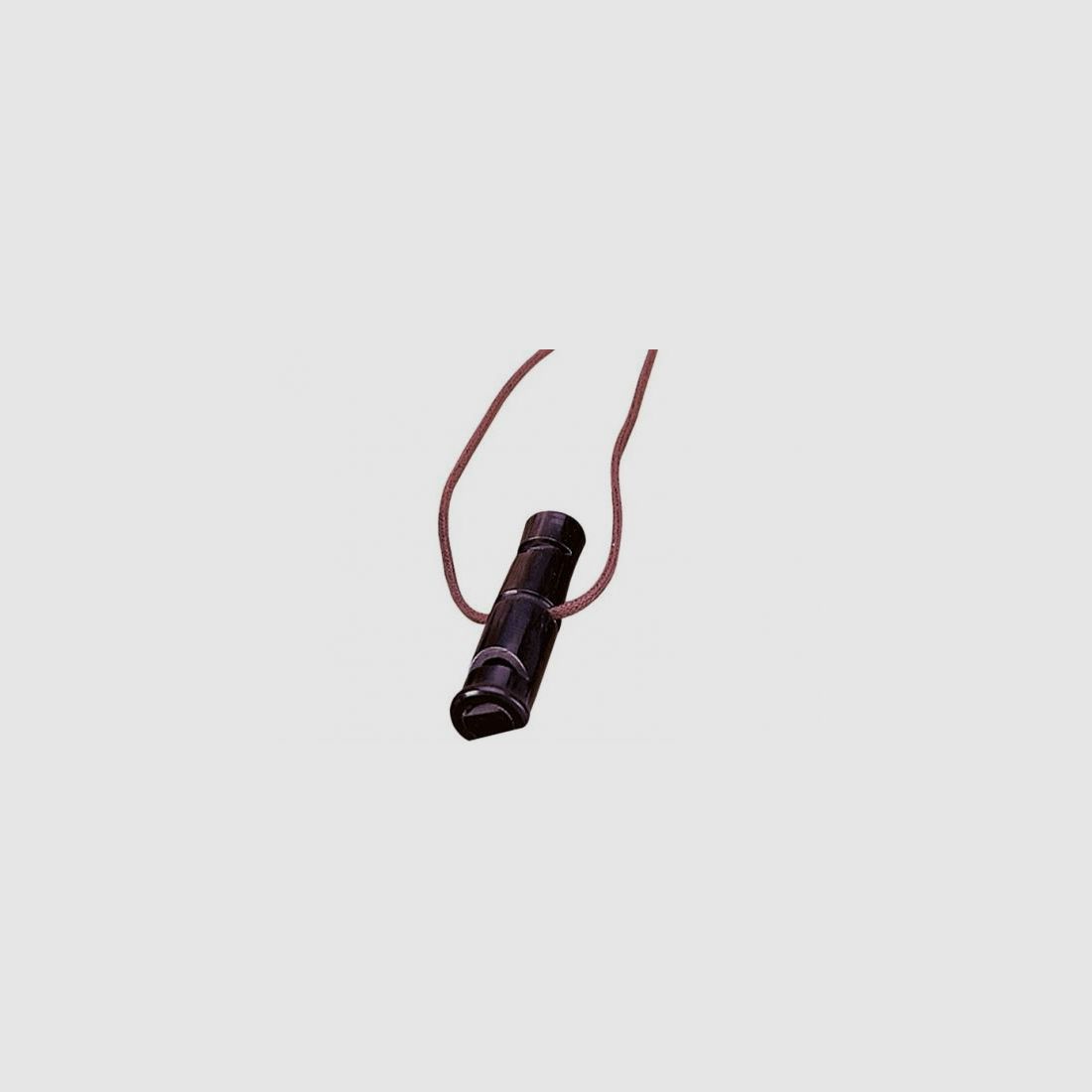Hundepfeife Down-Doppelpfeife 60mm Echthorn mit Lederband