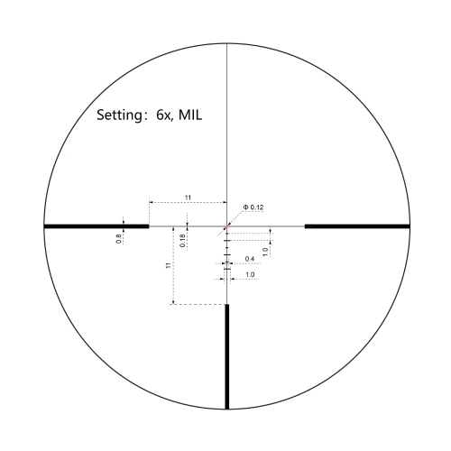 Vector Optics – cannocchiale da puntamento Continental x6 Tactical – 1-6x24i – Nero – SCOC-44, immagine 5 di 9