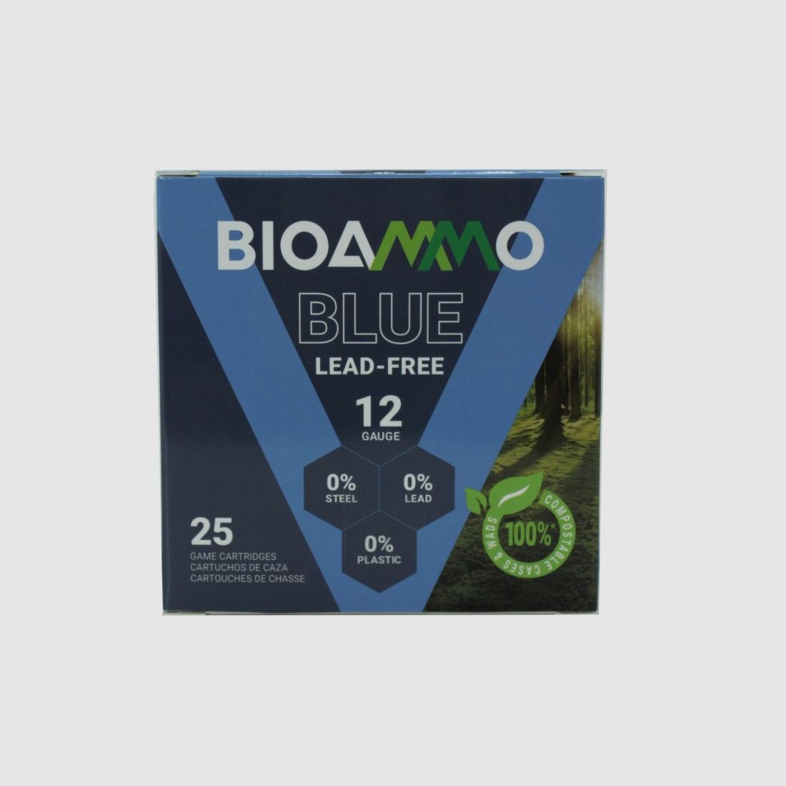 BIOAMMO Blue shotshell cal. 12/70 – 3.25 mm, No. 4 (PL 3) – 32 g (1 pack of 25), image 4 of 5