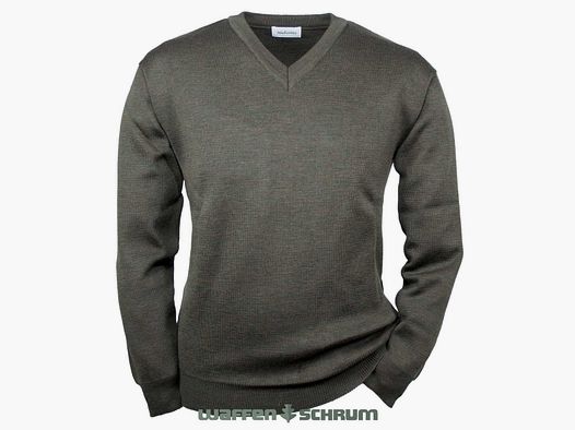 Hubertus Pullover V-Ausschnitt Oliv