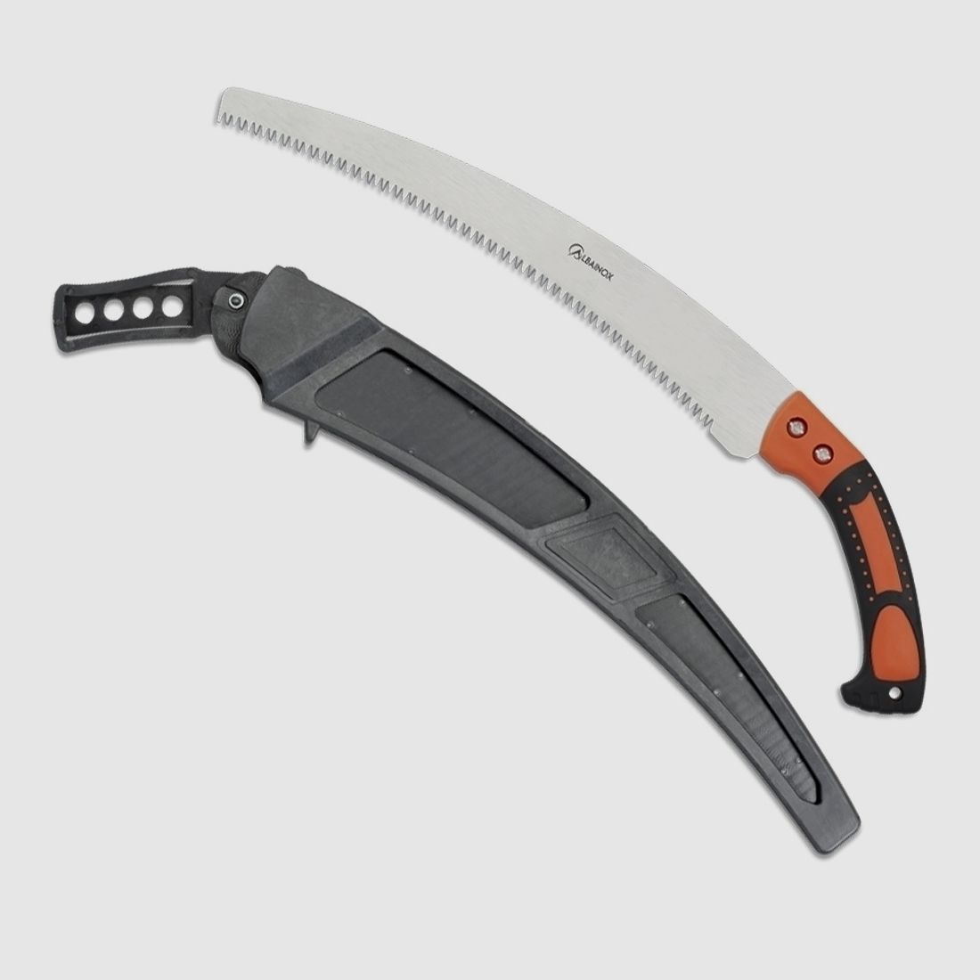 Säge orange 34cm Klinge Baumsäge Handsäge mit Etui