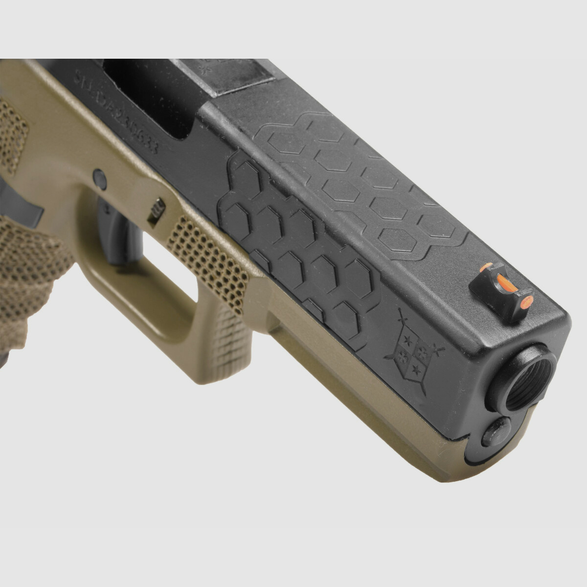 P03 GBB Airsoft Pistol in Olive | Delta Armory