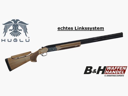 Huglu Bockdoppelflinte Victor schwarz echtes Linkssystem 71cm