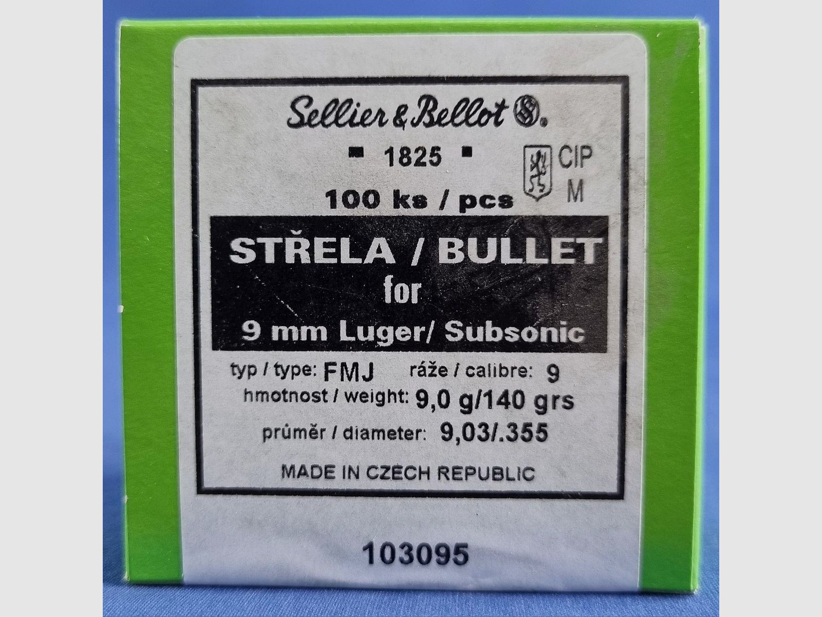 Sellier&Bellot Projectiles .355 9,0g/140grs. Vlm