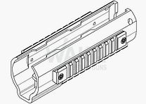 B&T protezione per le mani TL99 3x NAR (1x sotto e 2x lateralmente) per HK MP5