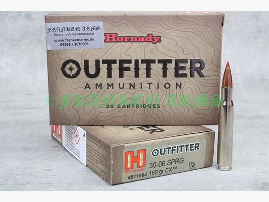 Hornady Outfitter CX .30-06 Spr. 180gr. 11,7g 20 Stück Staffelpreise