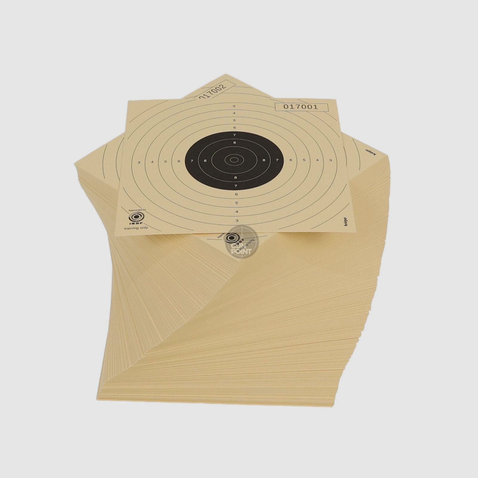 Luftpistolenscheibe 14 x 14 cm - 10er Pack