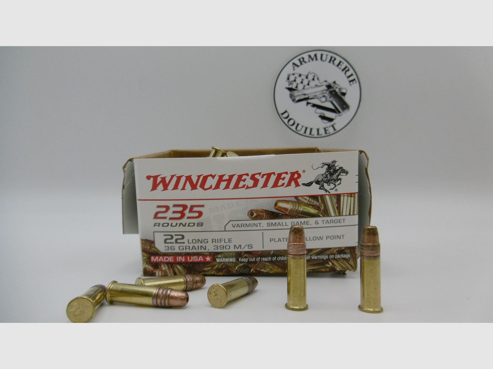 Munitions 22LR Winchester Super X 36Grs LHP Cuivrées par 235, image 1 sur 2