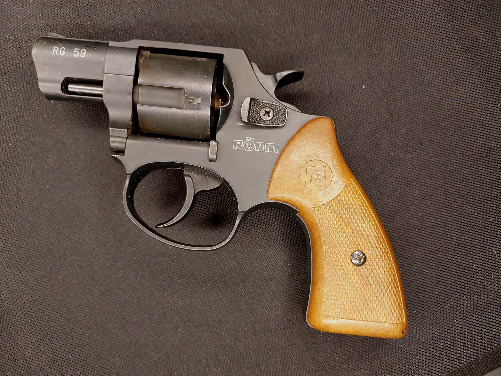 Röhm RG 59 blank firing revolver blued 9 mm R.K. (PTB 735)