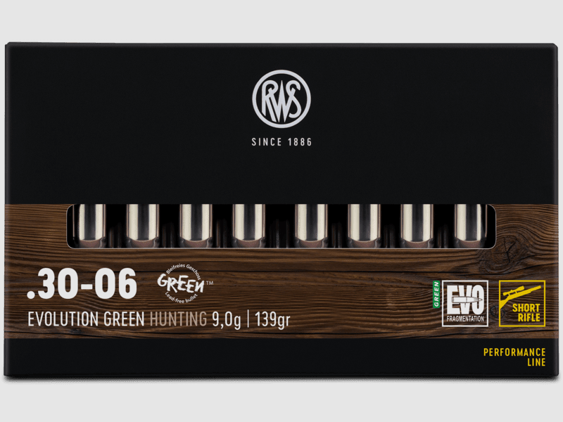 RWS .30-06 EVO GREEN Korte Geweer 139gr. - 20 Stk.