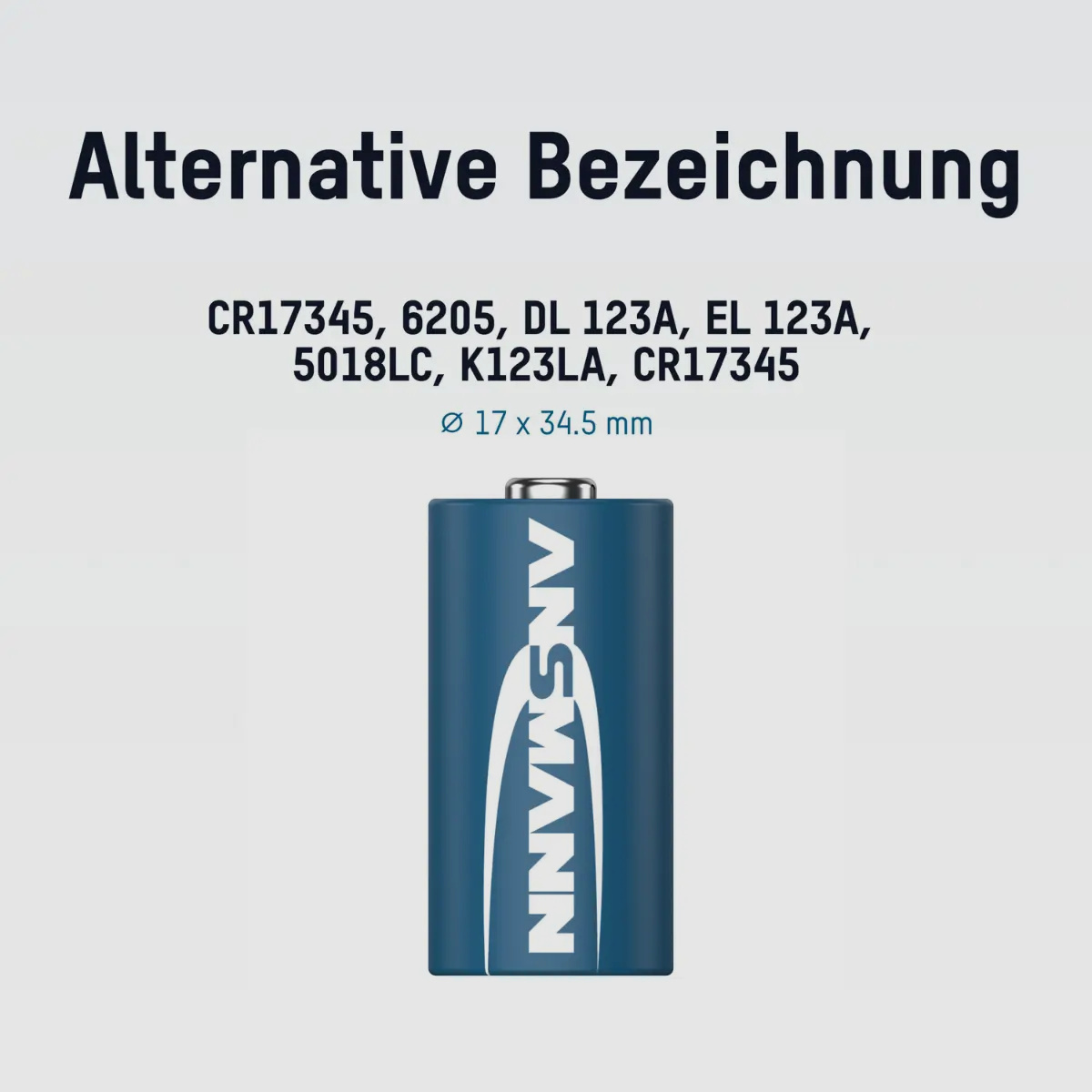 Pacco da 6 batterie alcaline CR123A Ansmann