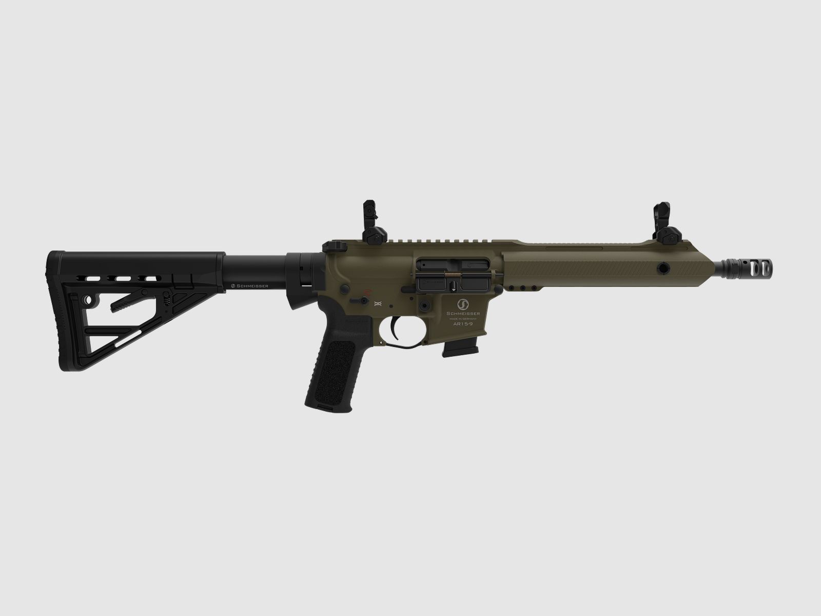 SCHMEISSER AR15-9 SPORT S – CERAKOTE OD GREEN / 9x19 / 10.5" | 267mm
