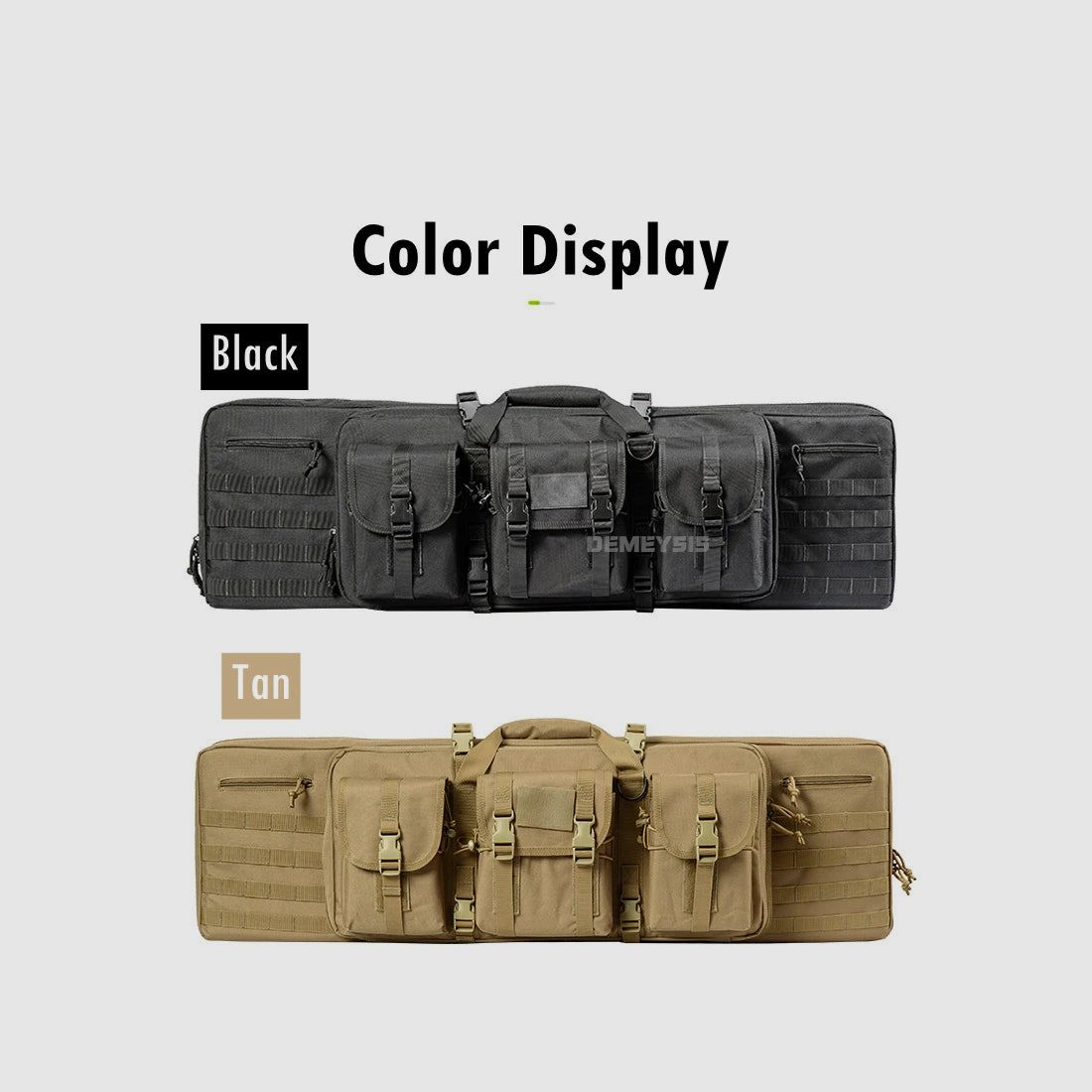 Tactical MOLLE gun bag for 2 rifles – 600D Oxford – backpack & bag – 95 cm / 116 cm – airsoft, hunting, shooting sports
