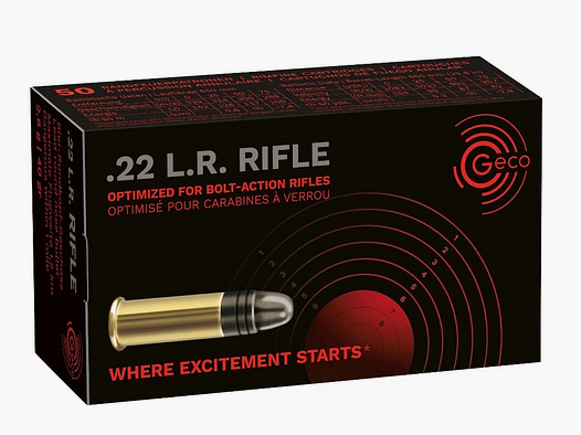 .22 lfb. Rifle lead round nose 2.5g/40grs. Geco