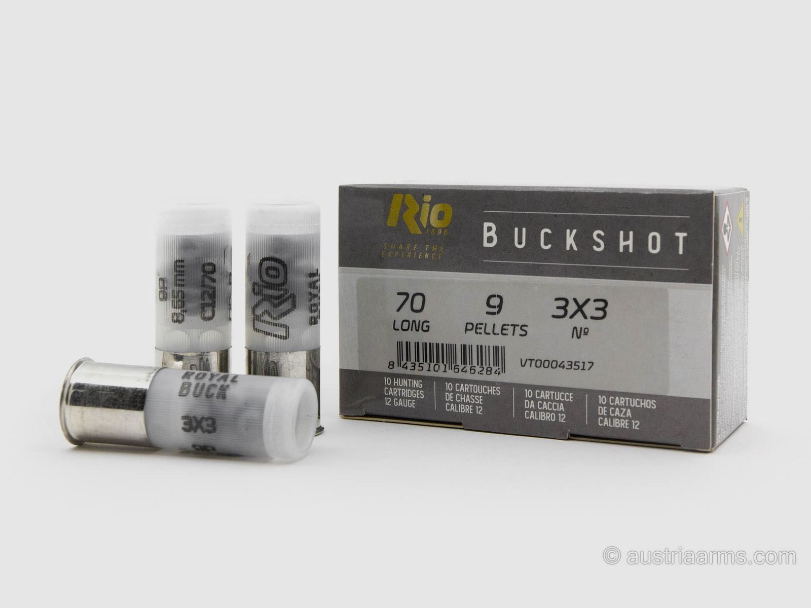 Rio Royal Buckshot 12/70 – 9 Kugeln, 10 Stück