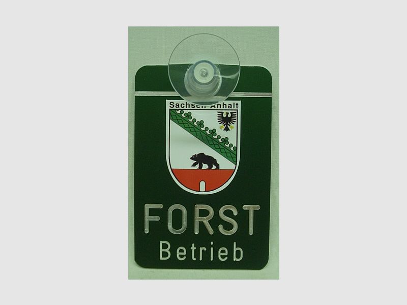 Placa de automóvil de la empresa forestal - Sajonia-Anhalt