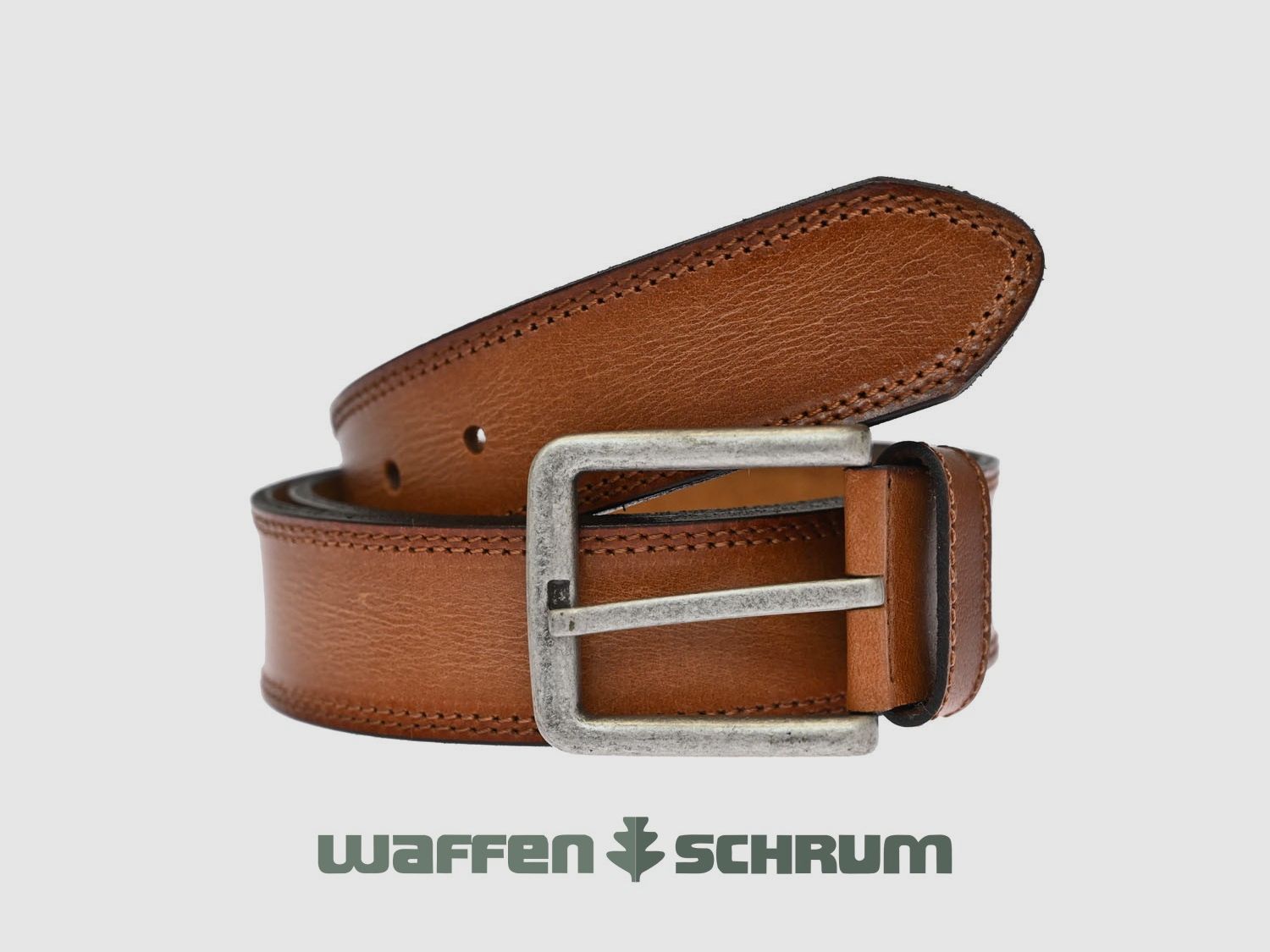 Buttermaker leren riem cognac