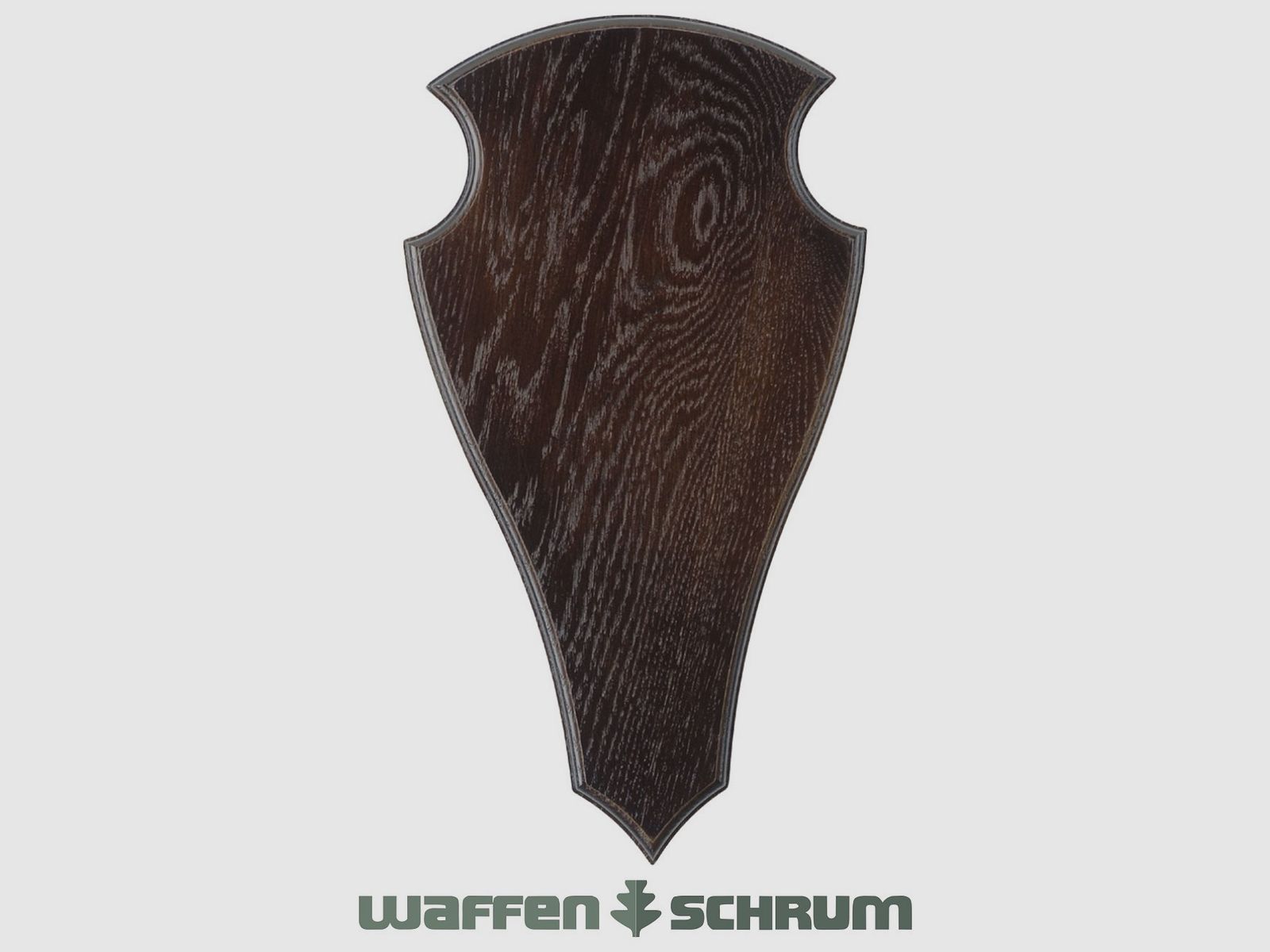Eurohunt Geweihbrett 36x20cm Eiche - Dunkel- Spitz