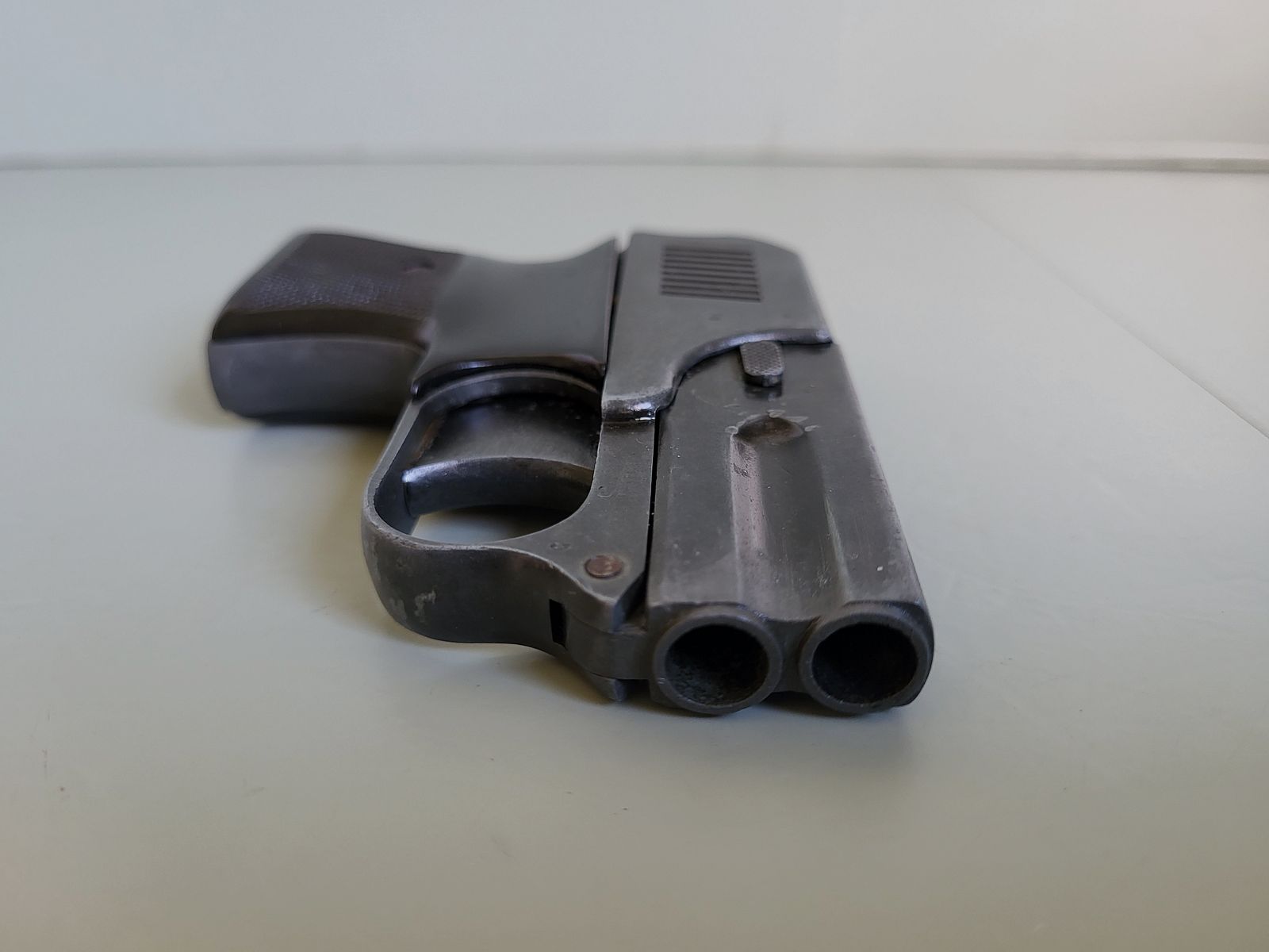 Coleccionista Pistola de gas Original EM - GE Gerstenberger & Co - Doble cañón - Derringer - Años 1950