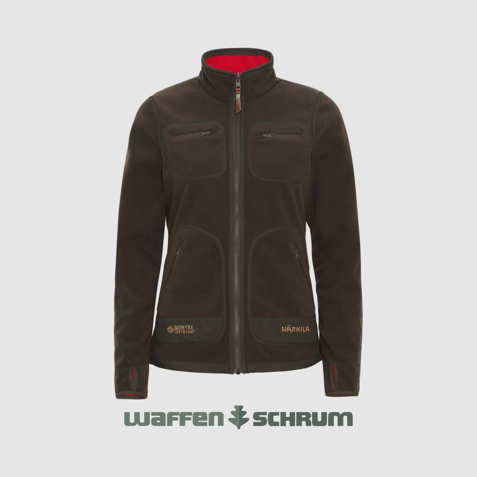 Härkila Fleecejacke Kamko Brown/Red