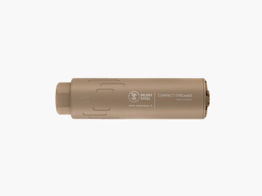 Silent Steel – Compact Streamer 556 M27x1,5 QD Suppressor – FDE