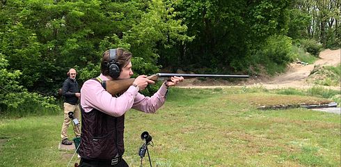Shotgun shooting in the hunting test