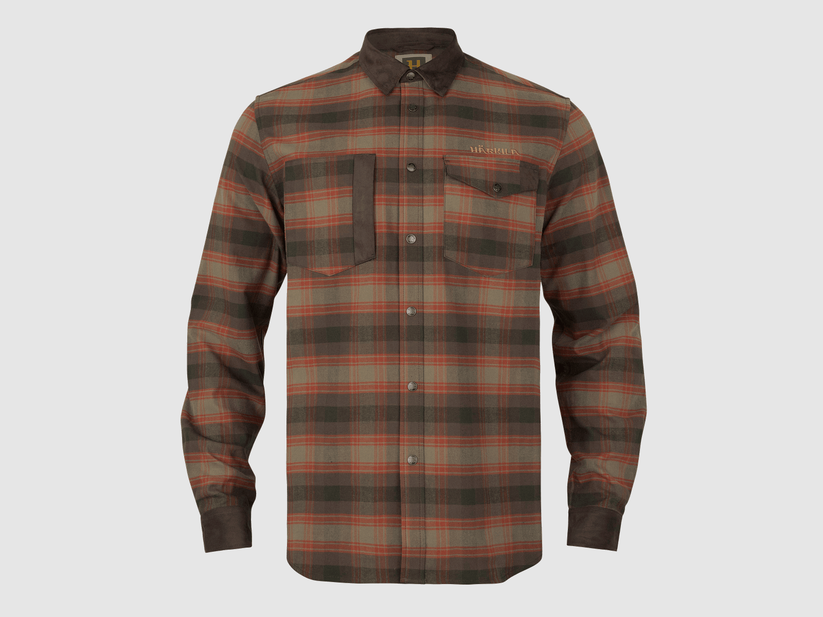 Härkila Aivak L/S Shirt Mannen Herfst Oranje Ruit M