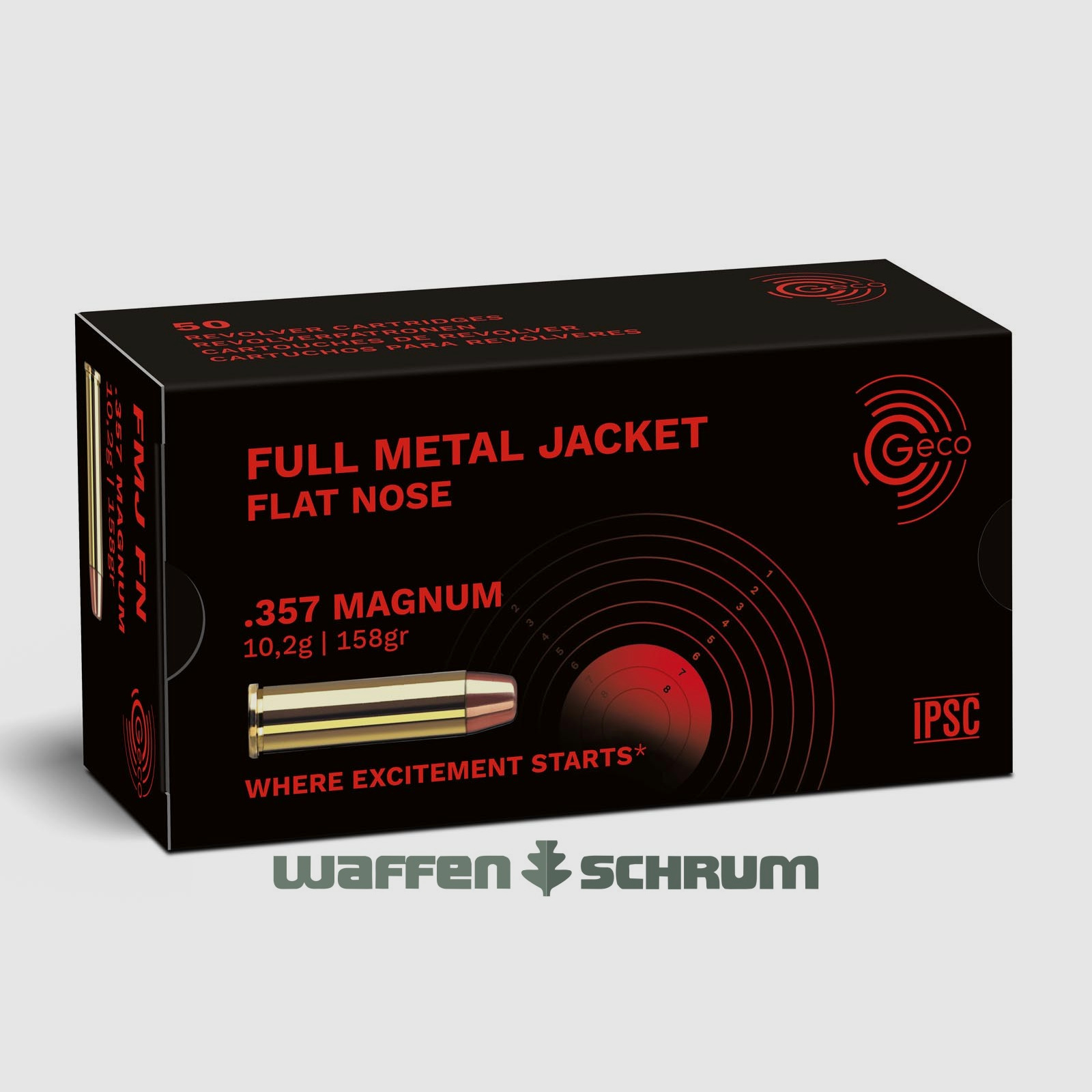 Geco Full Metal Jacket Fl. 10.2g - 158gr .357Mag