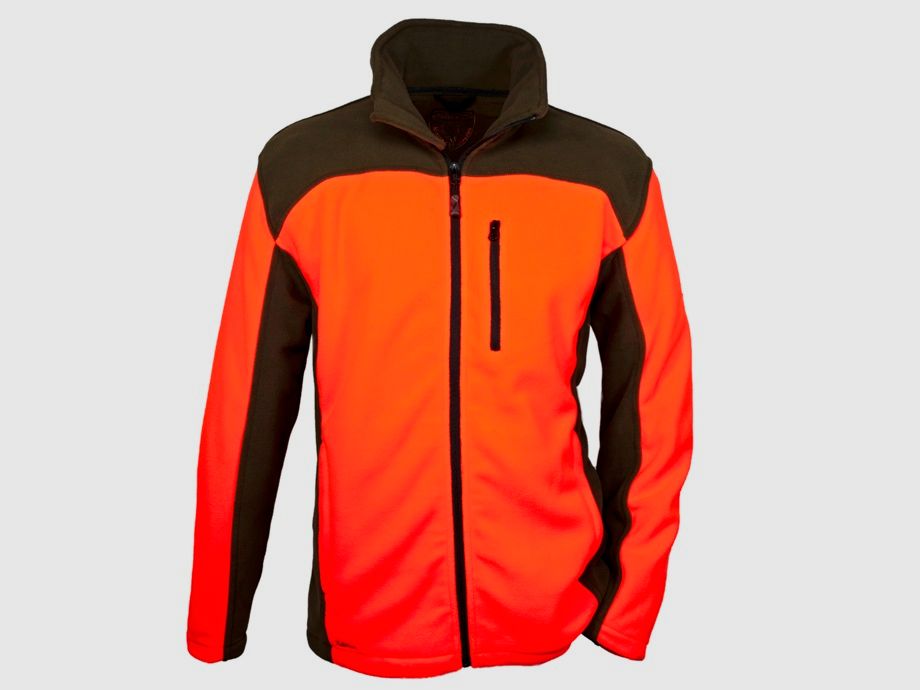Signal Fleecejacke - orange/grün