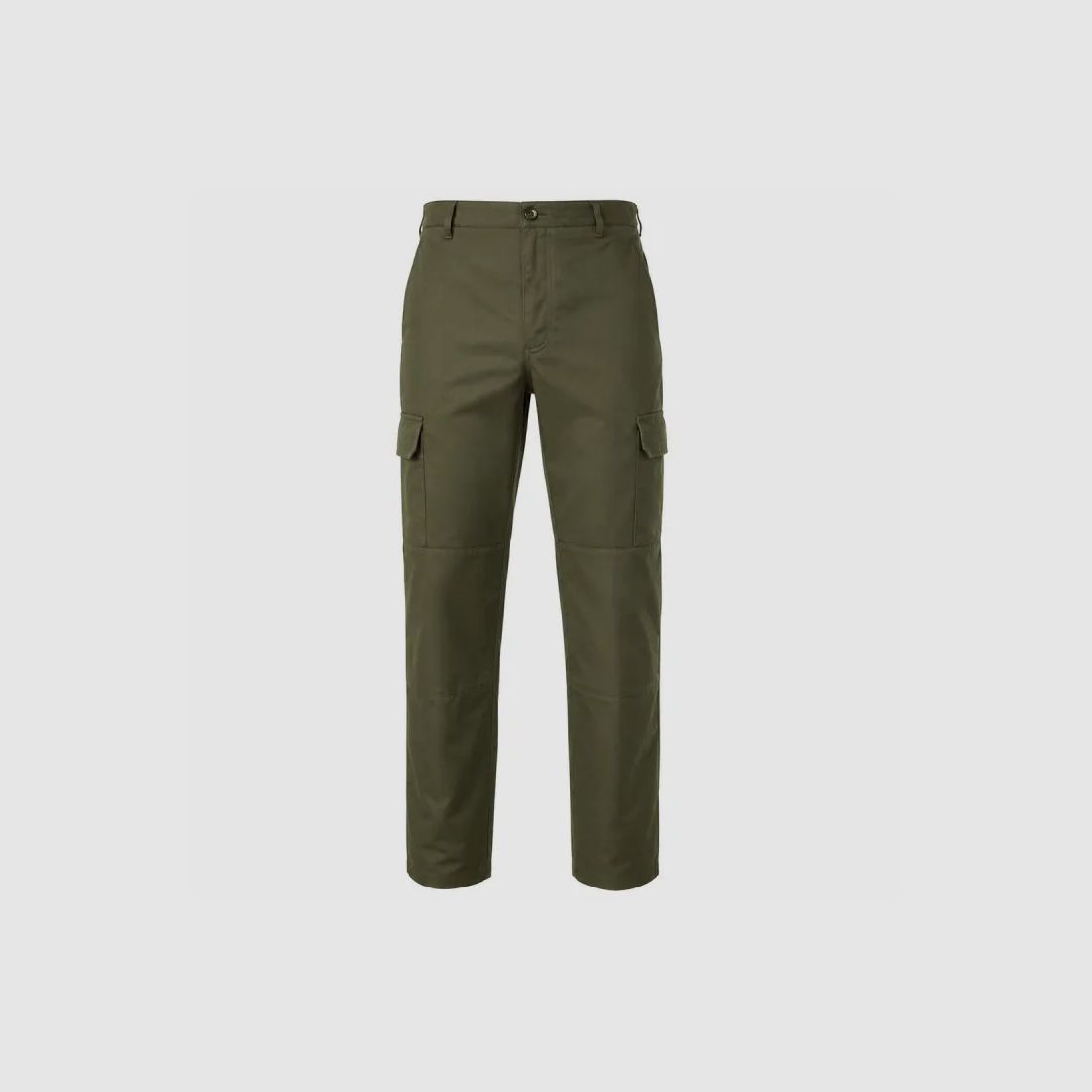 Herren Basic Kaki Polybaumwolle Hose mit 6 Taschen und verstärkten Knien, Bild 2 von 12