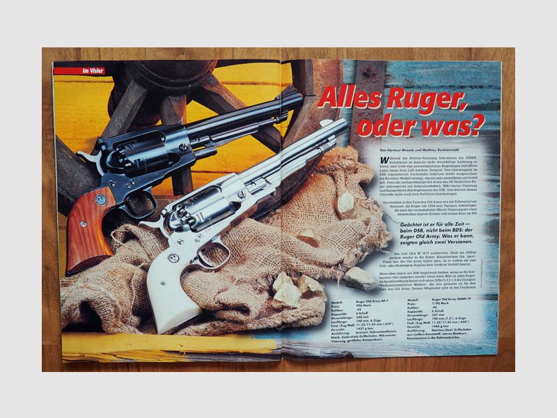 Visier Heft "Großportrait über den Ruger Perkussionsrevolver".