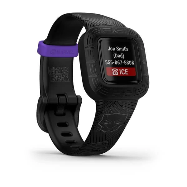 Smartwatch Garmin Vivofit Junior 3 Marvel Black Panther Zwart, afbeelding 4 van 4