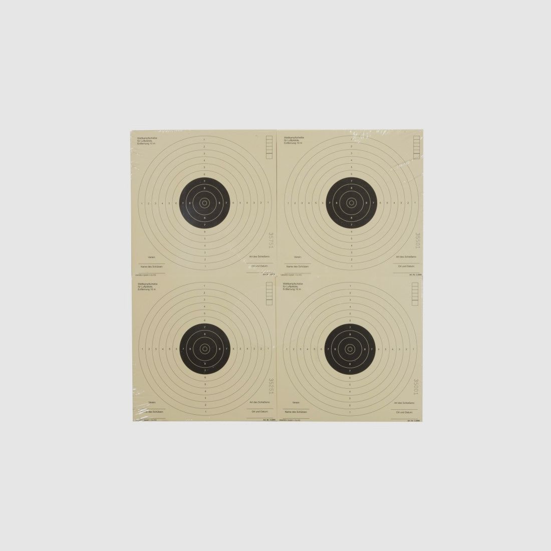 Cibles papier Umarex 17x17cm, image 1 sur 2