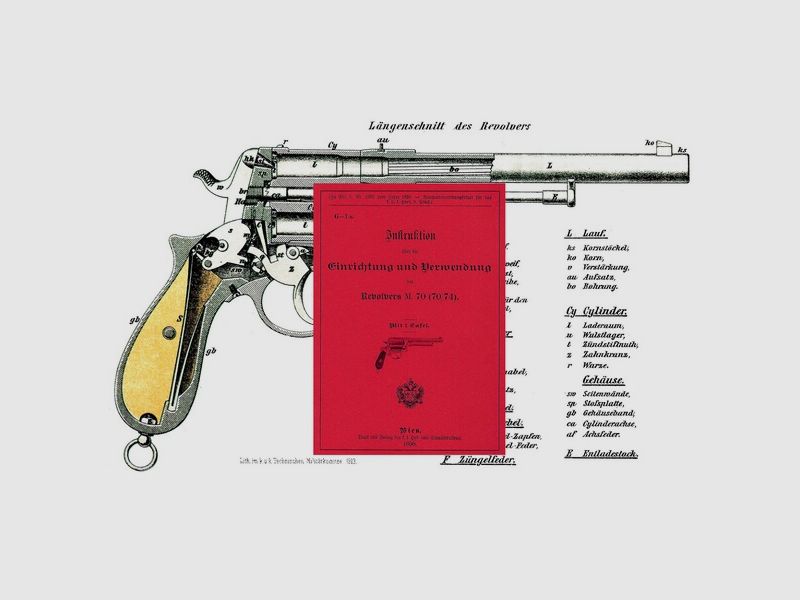 Nachdruck Dienstvorschrift Revolver Rast & Gasser M70 (70/74) Österreich 1898