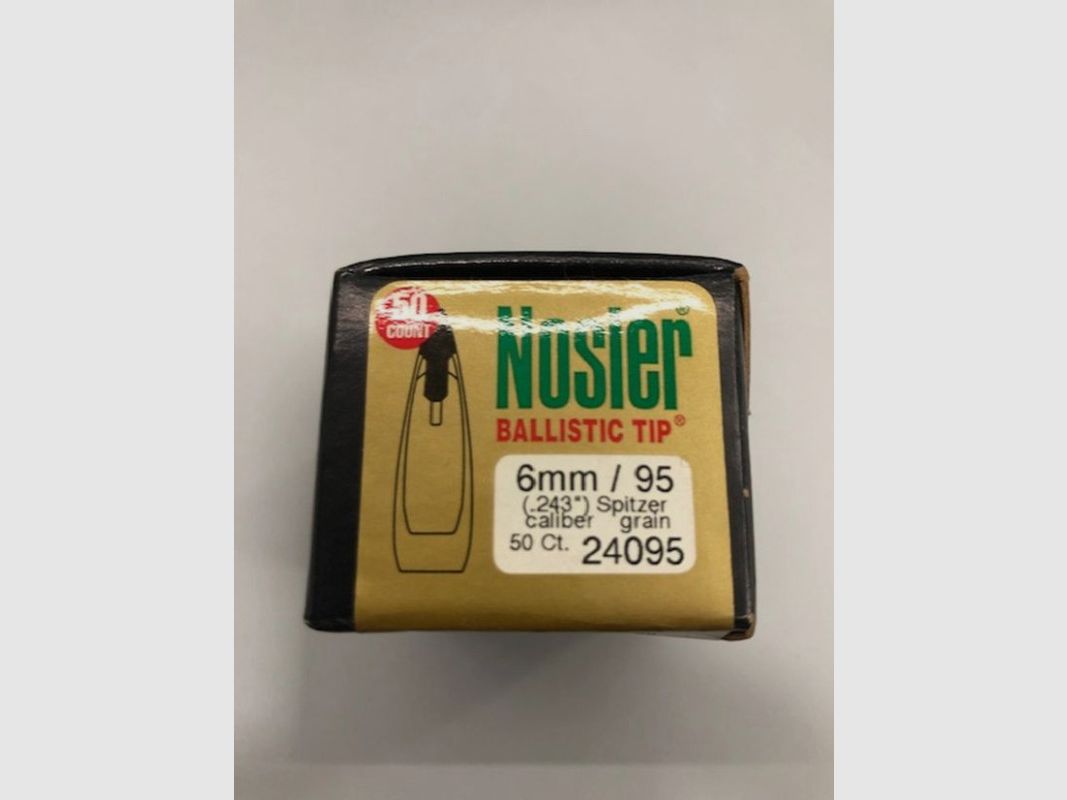 NOSLER BALLISTIC TIP 6MM 95GR QT50, image 1 of 2
