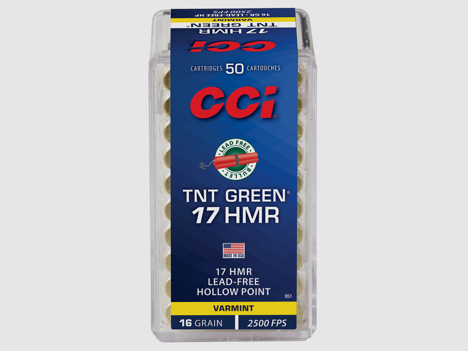 Patrony CCI Kaliber 17HMR TNT Green 16 Grains, zdjęcie 2 z 2