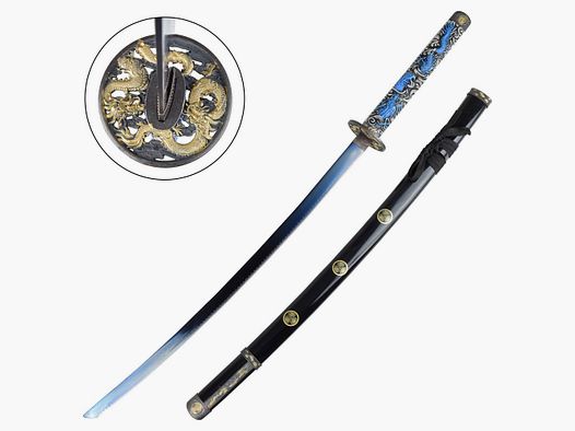 Katana Suiro niebieski w komplecie z Saya