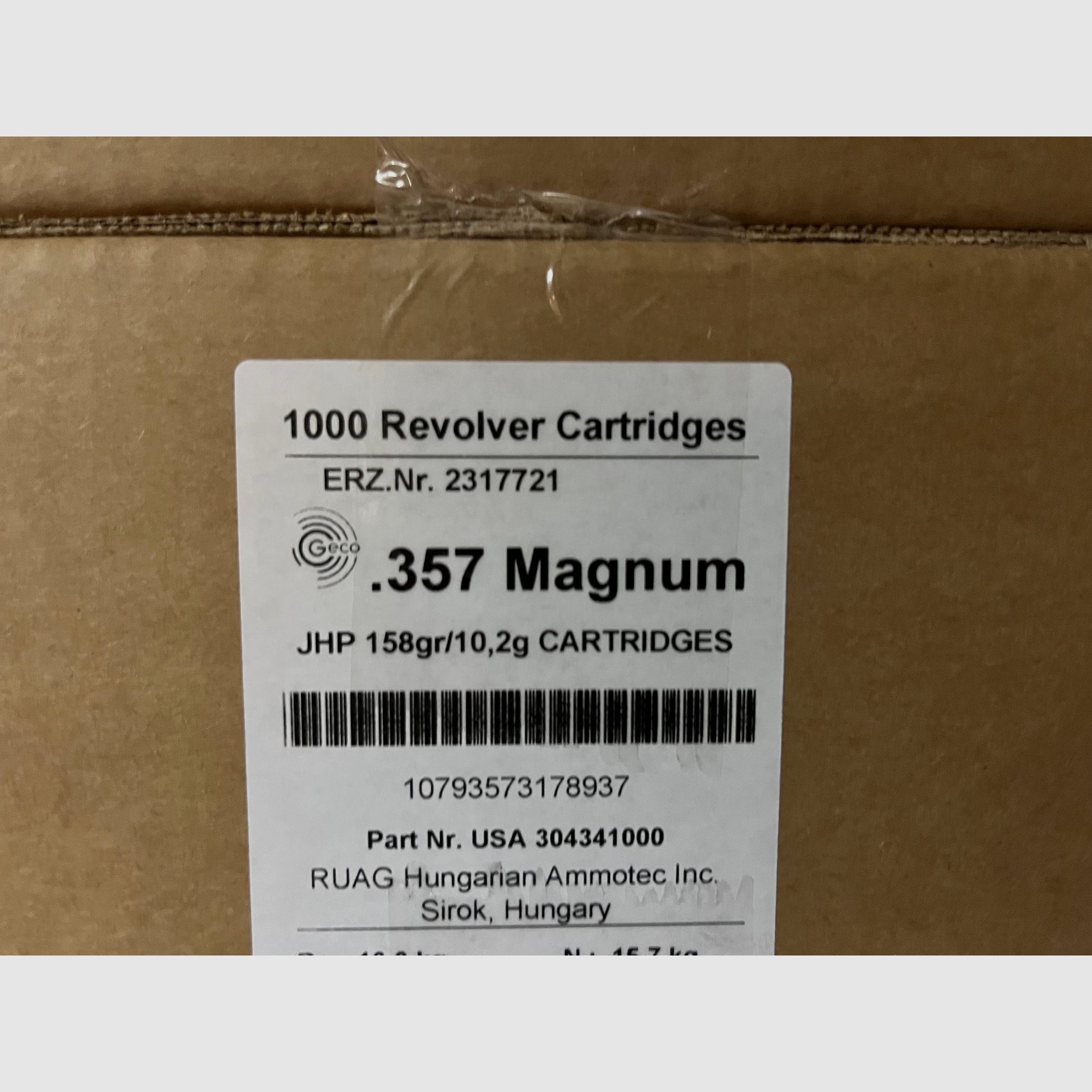 1000 disparos Geco .357 mag 158gr JHP www.waffenhandel-kraus.de en Lauf cerca de Núremberg