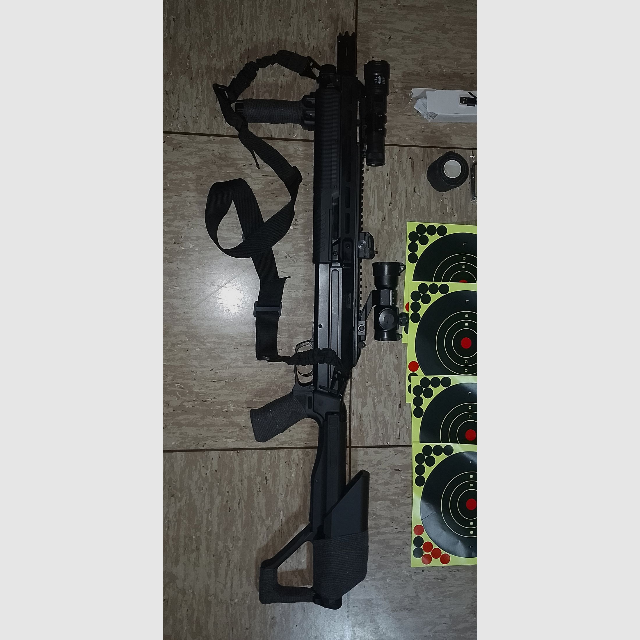 T4E RAM Shotgun Hdx68 Set Pumpgun cal .68 Zielfernrohr Tragegurt Paintballs Kit neuwertig
