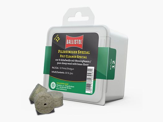Ballistol Pulitore in Feltro Speciale / 30 pz. / Cal. .12