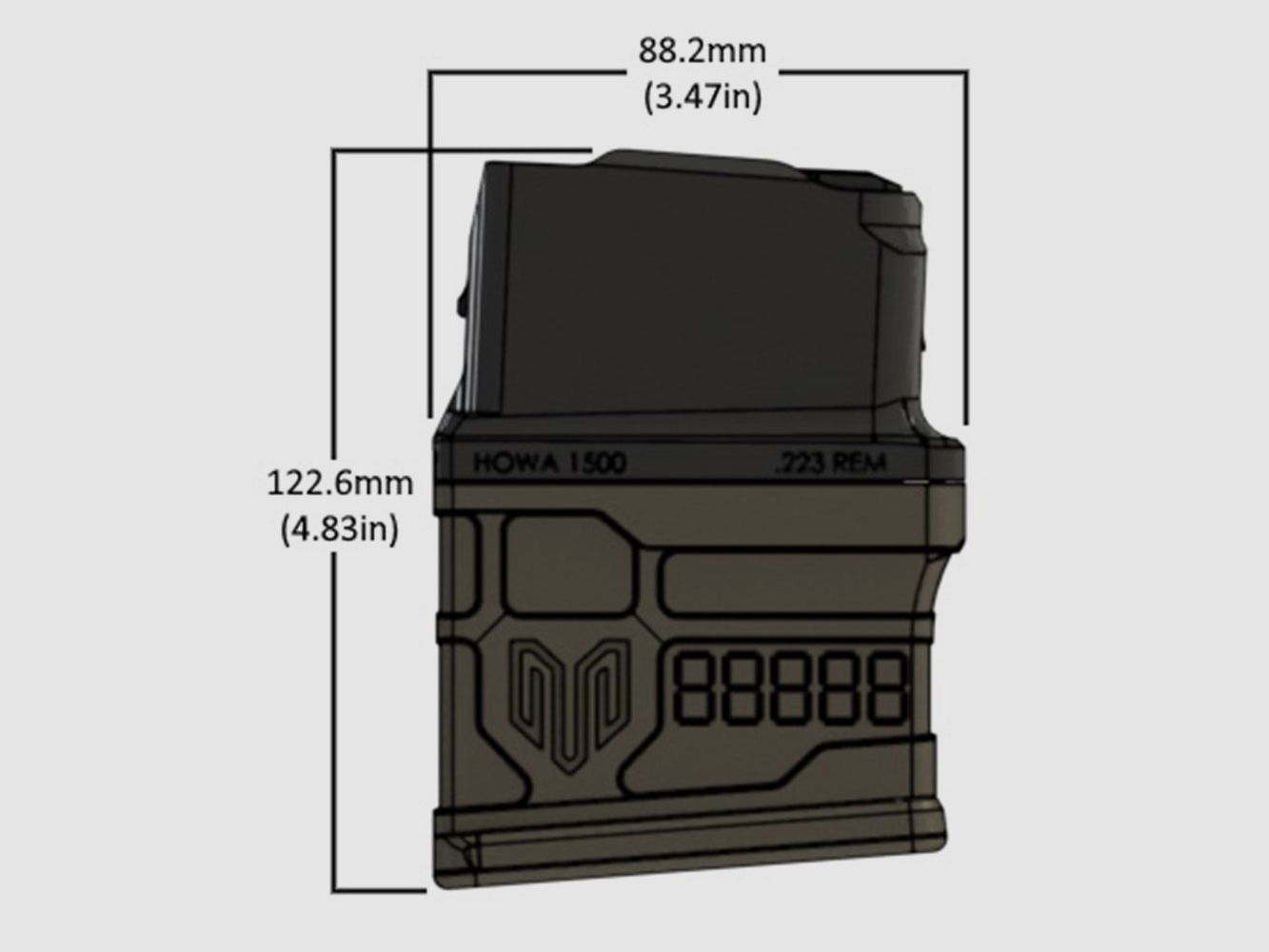 MAMBAMAG Straight Fit – Howa 1500 – SA – .308, imagen 2 de 2